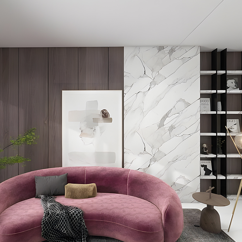 Golden Silk Cloud Bedroom Wall PET Transfer Film