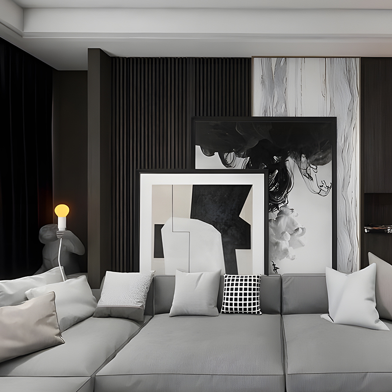 Gilded Wave Pattern Living Room Background Wall PET Transfer Film