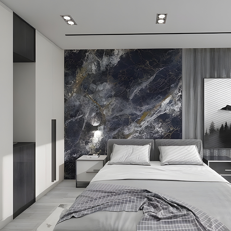 Gilded Inkstone Hotel Bedroom Background Wall Decoration PET Transfer Film