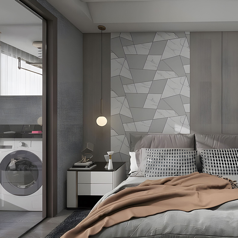 Gilded Geometric Living Room Background Wall Decoration PET Transfer Film