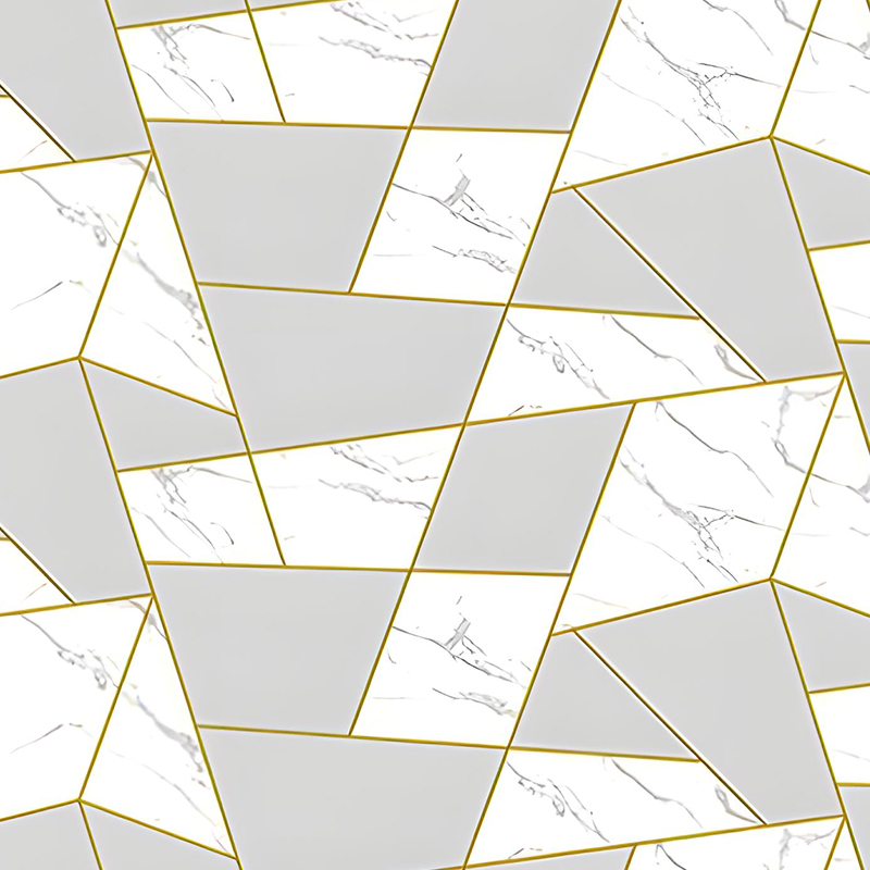 Gilded Geometric Living Room Background Wall Decoration PET Transfer Film