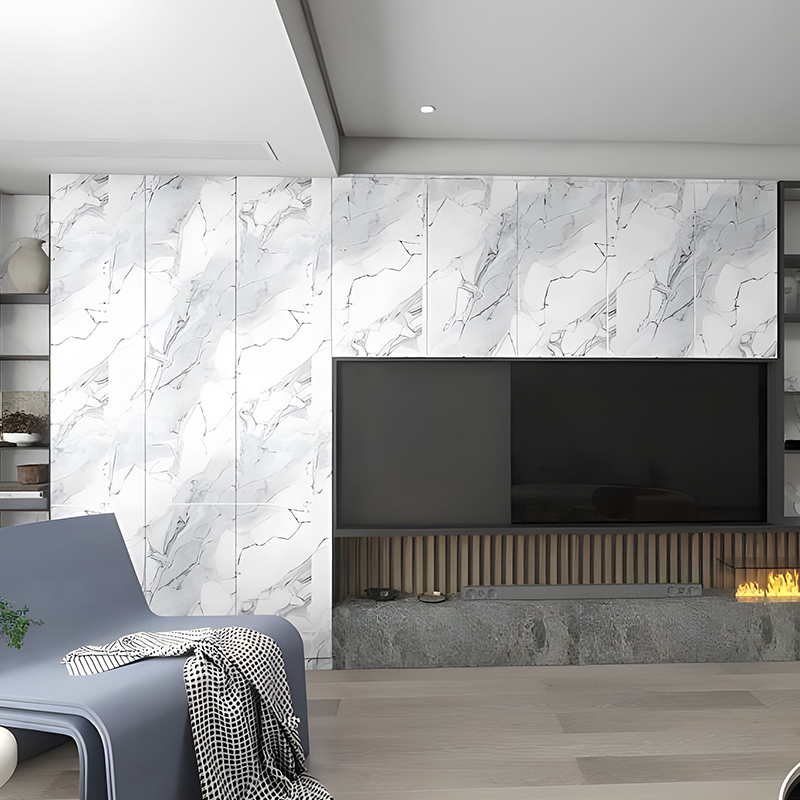 Gilded Cloud Rock Apartment Background Wall Decoration PET Transfer Film