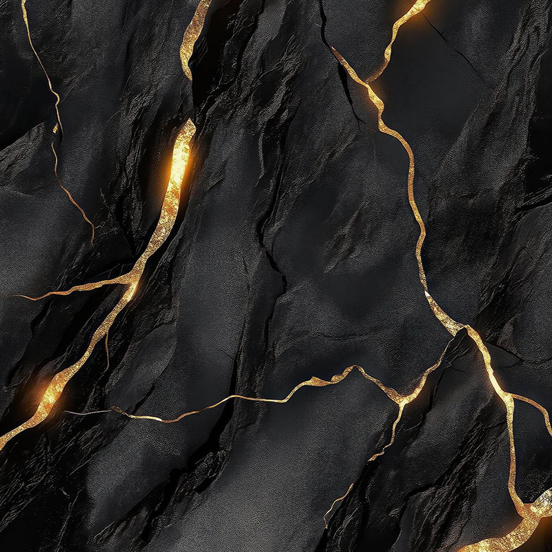 Black Gold Wall Decorative 3D Transfer Film