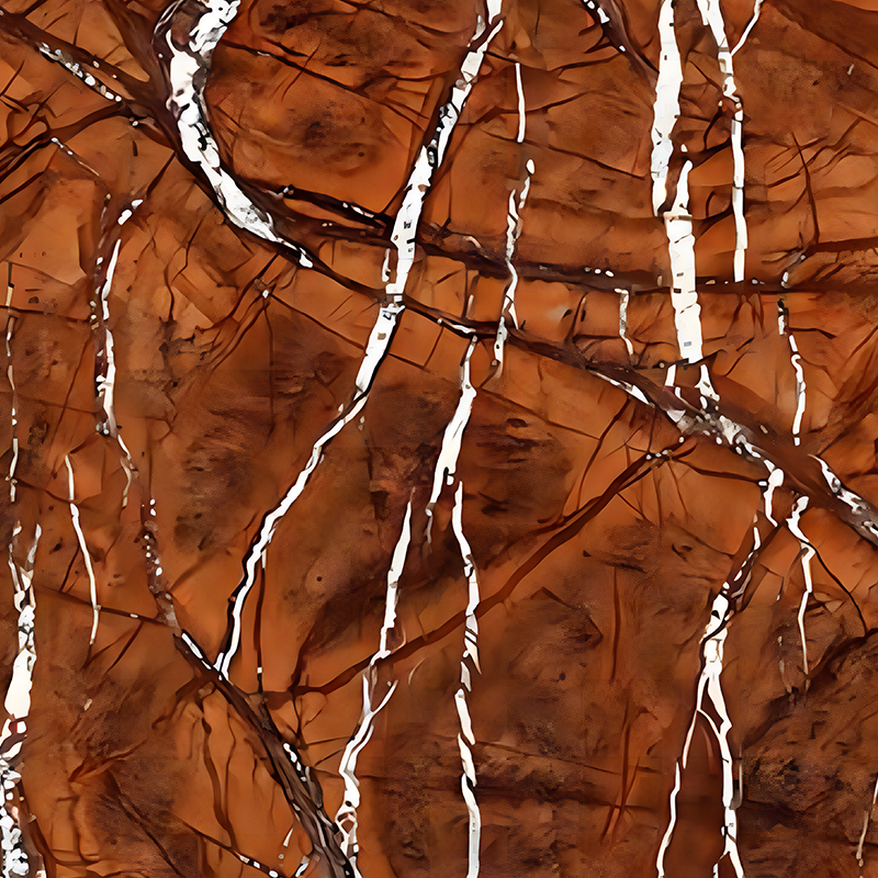 Rainforest Brown Textured Bathroom Backsplash Decoration PET Heat Transfer Film