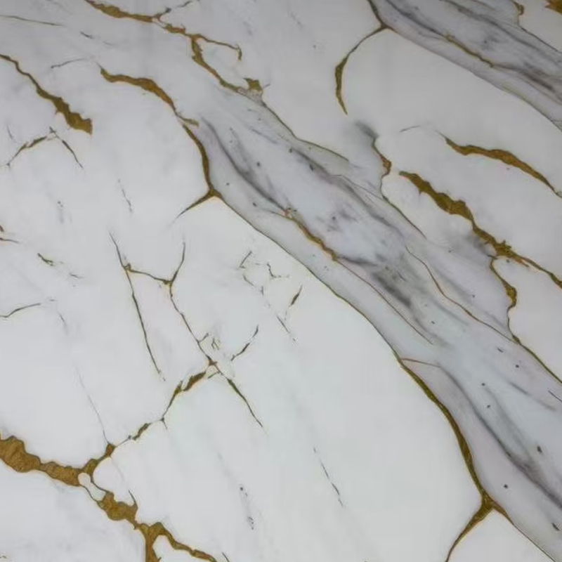 Fireproof UV Coated Artificial Marble Wall Cladding for Hotel Lobby